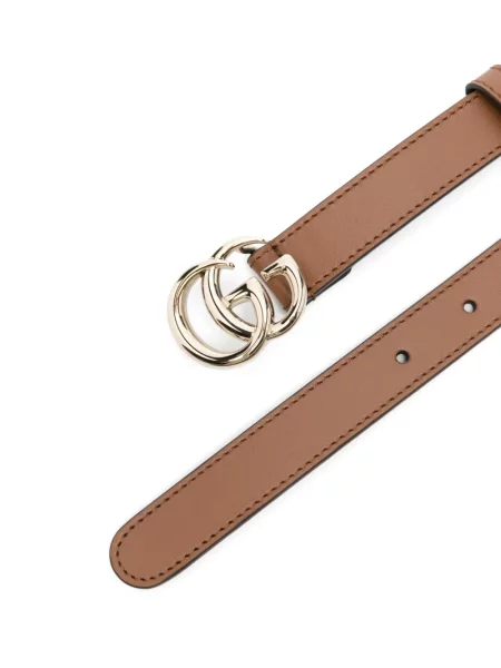 Cu centură curea Gucci cu cataramă maro