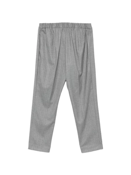 Pantaloni Marina Rinaldi cu model herringbone gri