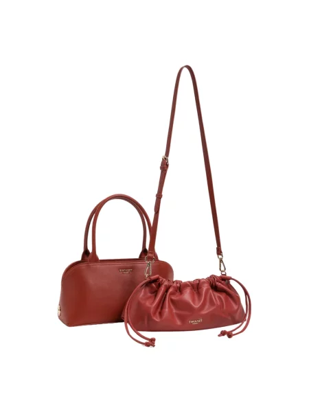 Twinset Torebka tote z imitacji skóry czerwona