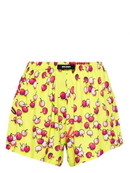 Pantaloni scurți Palm Angels cu imagine galben