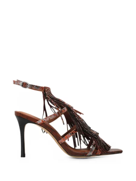 Sandale Kurt Geiger London cu franjuri maro