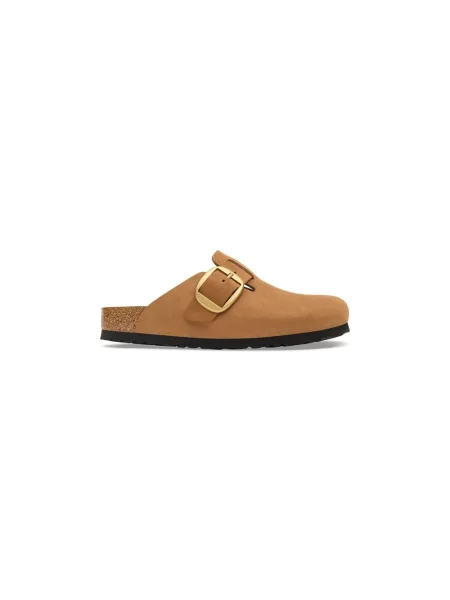 Birkenstock Klapki Boston Big Buckle Tonal Pomarańczowy brązowe