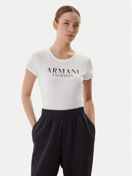Armani Exchange Marškinėliai balta