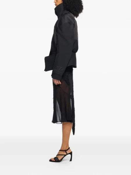 Cu peplum geacă bomber Off-white alb
