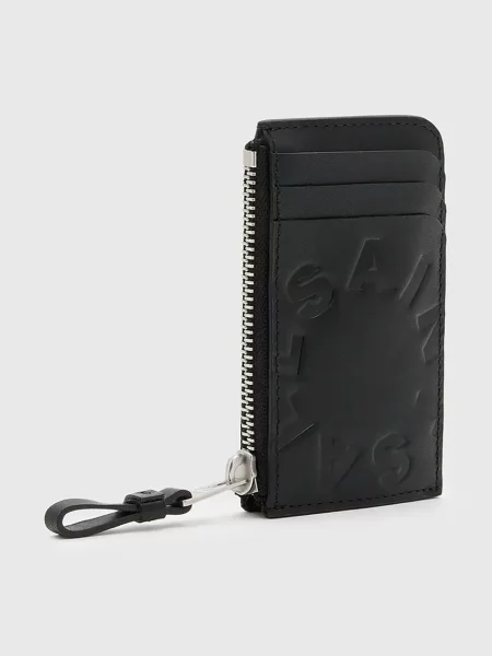 Шкіряний гаманець AllSaints TIERRA чорний