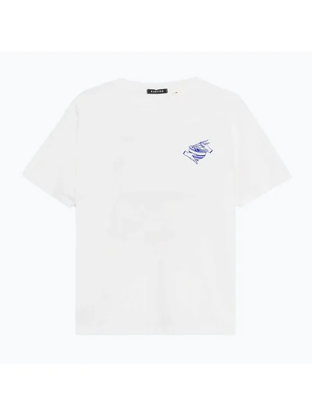 Tricou pentru bărbați Kaotiko Washed Suara Ramen white / blue alb