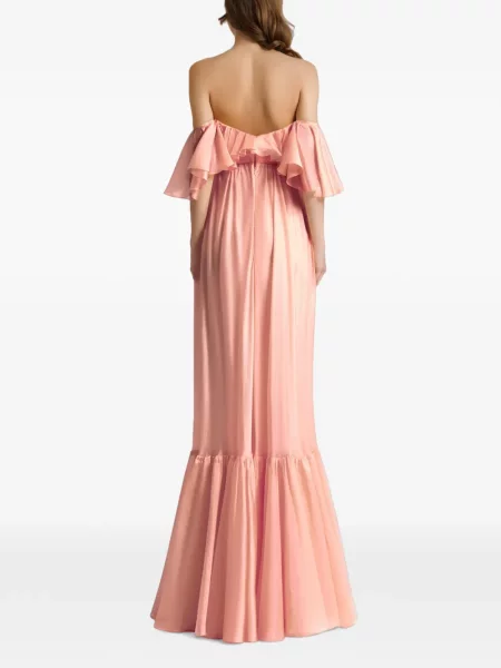 Rochie Gemy Maalouf cu model floral cu volane roz