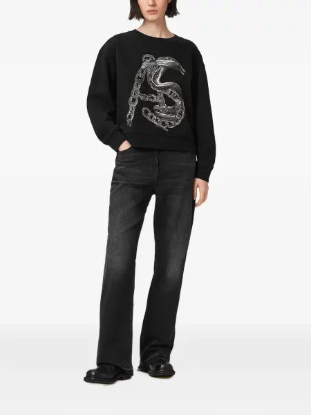 Hanorac Allsaints cu paiete negru