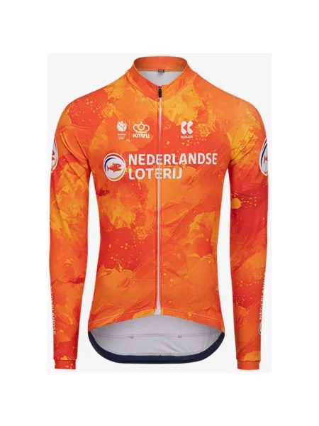 Koszulka rowerowa Kalas Neederland Federation długa M pomarańczowa