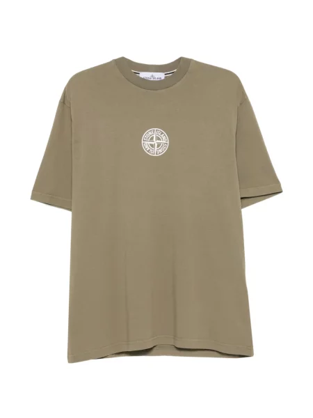 Scurt tricou Stone Island cu imagine verde