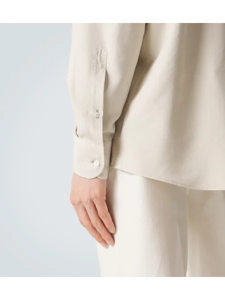 Cămașă Zegna de mătase alb