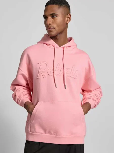 Bluza z kapturem z Wyhaftowanym napisem Dsquared2 różowa