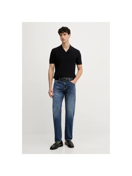 Jeansy straight leg Armani Exchange niebieskie