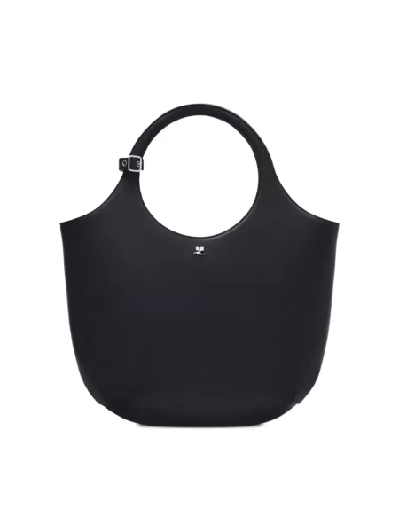 Torebka skórzana Courreges skórzana czarna