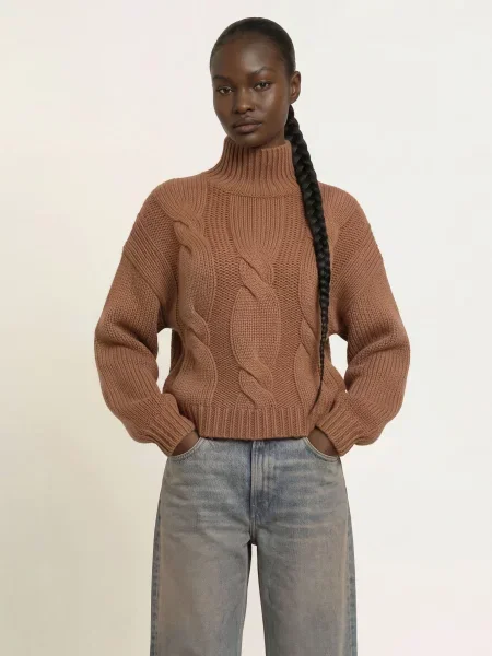 Ftc Cashmere Kašmírový Svetr hnědá