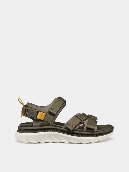 Сандалії Geox поліестер/поліуретан хакі