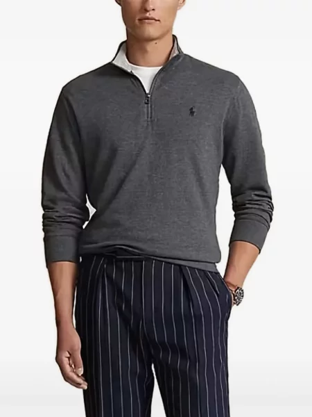 Kostkované oblekové kožené sako Polo Ralph Lauren hnědé