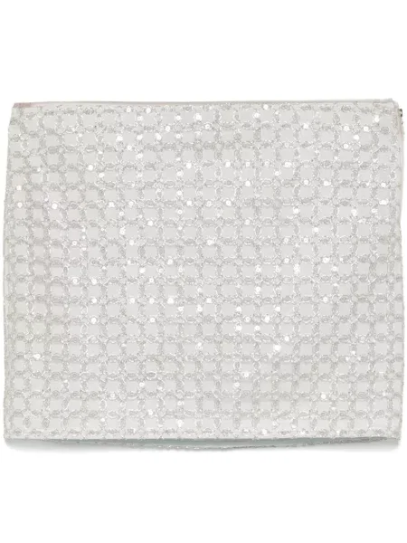 Mała mały spódnica mini Rotate Birger Christensen z koralikami niebieska