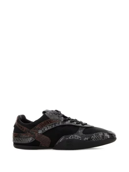 Sneakerși Miu Miu cu model piele de șarpe negru