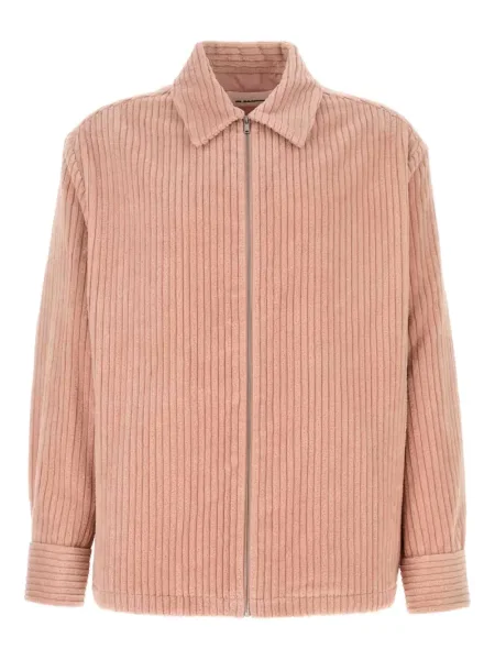 Geacă Jil Sander de catifea cord roz