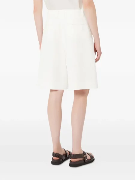 Pantaloni scurți 's Max Mara cu talie înaltă alb