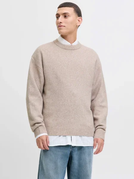 JACK & JONES Pulover JJESoho Ollie progasto bež