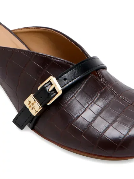 Papuci tip mules Ganni maro
