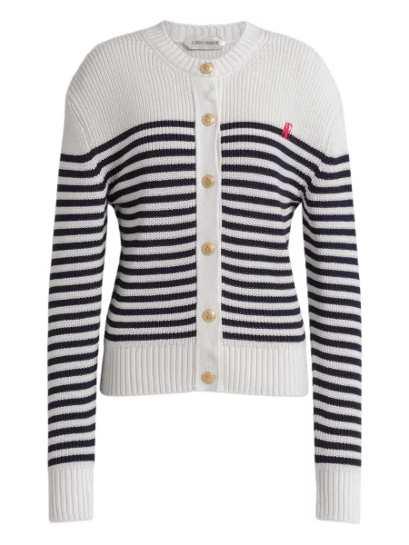 Cardigan Alberta Ferretti cu dungi alb