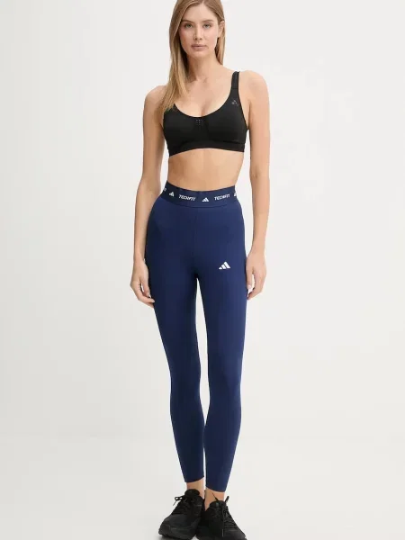Adidas Performance legginsy treningowe Techfit niebieskie