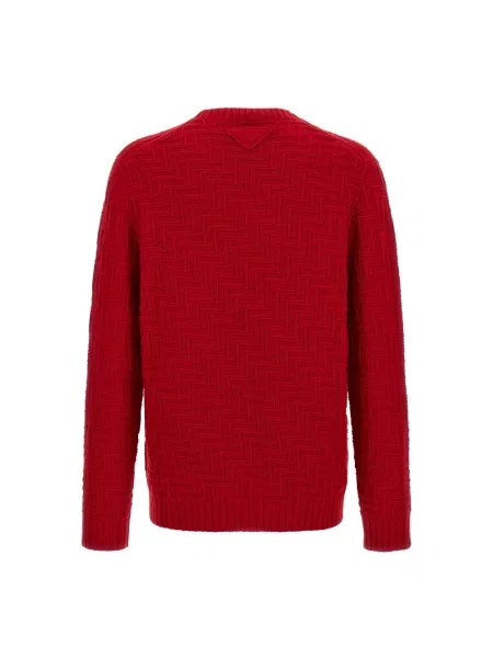Sweter Prada z kaszmiru czerwony