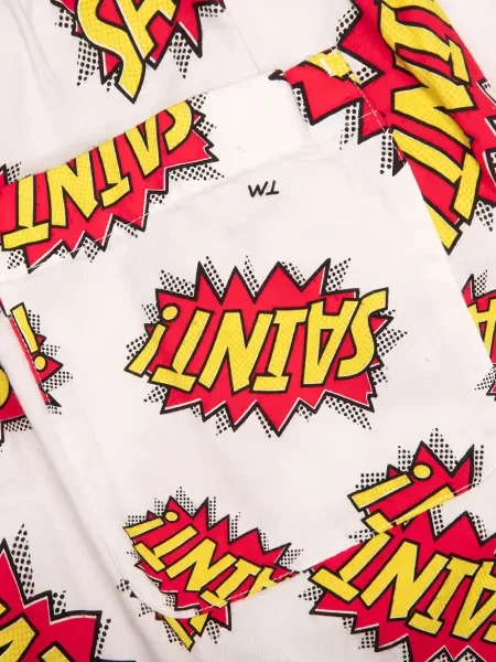 Pantaloni Saint Mxxxxxx cu imagine alb