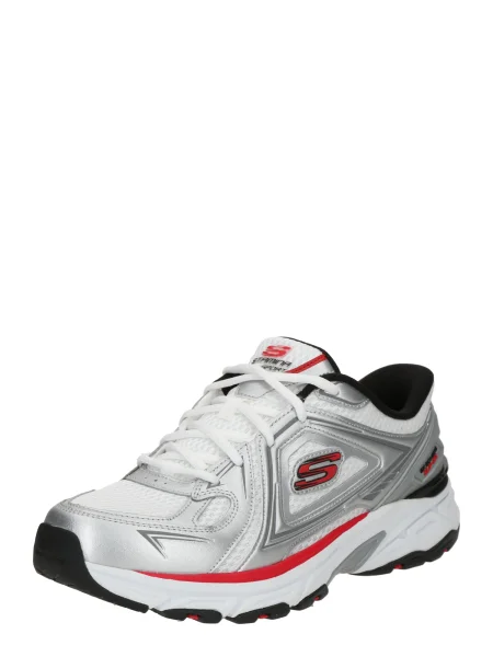 SKECHERS Pantofi sport Stamina roșu / negru / argintiu alb