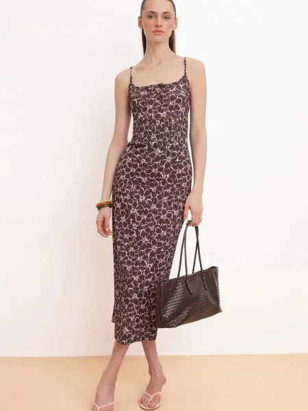 Trendyol Rochie maro / deschis roz