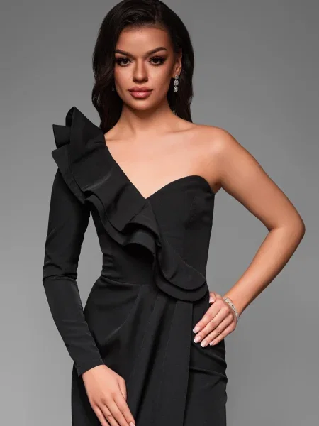 Rochie de seară Edoti de costum negru