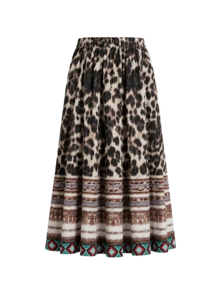 Fustă Pierre-louis Mascia cu imagine cu model leopard
