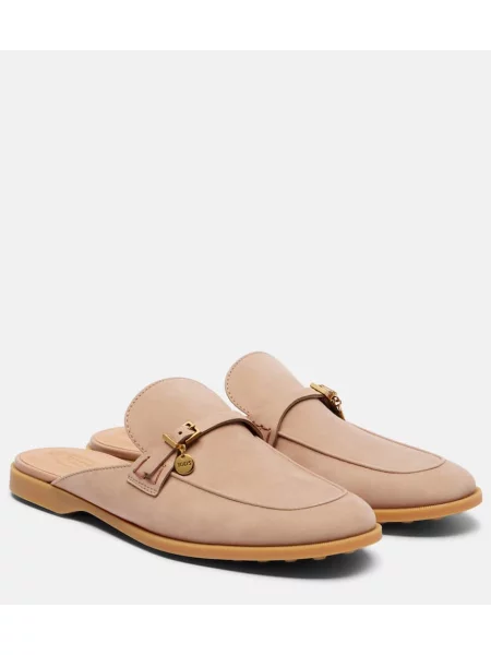 Papuci tip mules Tod's din piele bej