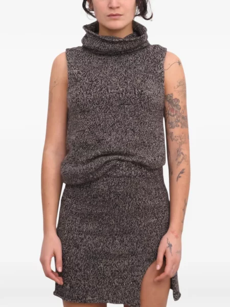 Top Baserange tricotate negru