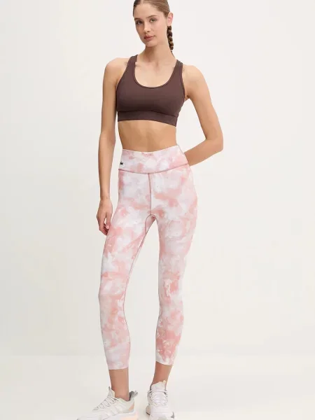 Легінси Lacoste візерунок рожевий