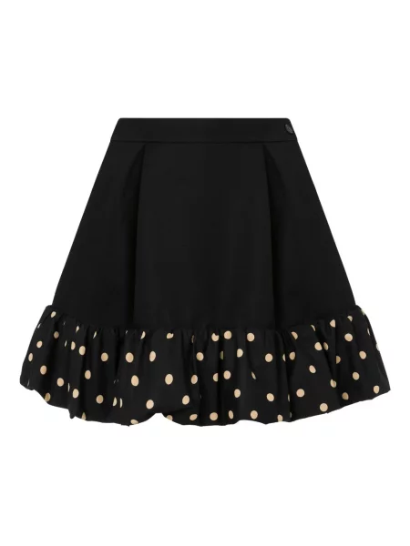 Fusta mini Moschino cu buline cu volane negru