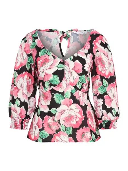 Dorothy Perkins Tall Bluză verde închis / roz / roz pal negru