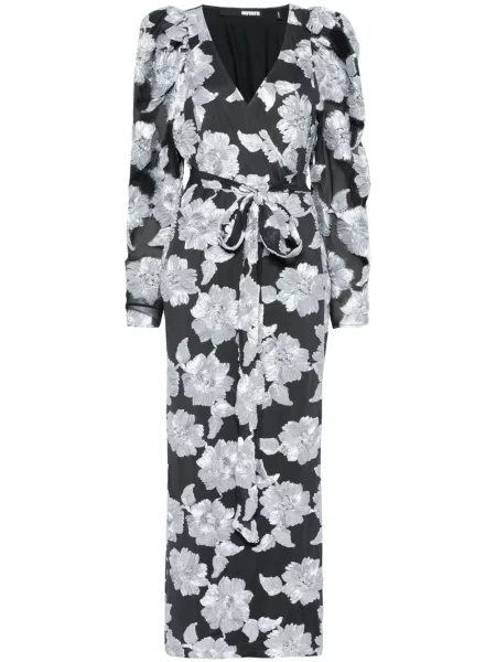 Rochie maxi Rotate Birger Christensen plasă de costum gri