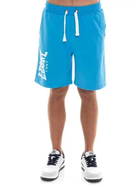 Szorty bermudy z dużym logo niebieskie