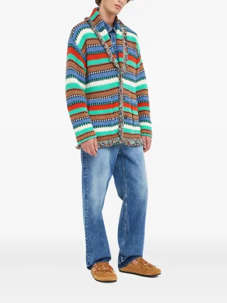 Cardigan Alanui cu dungi verde