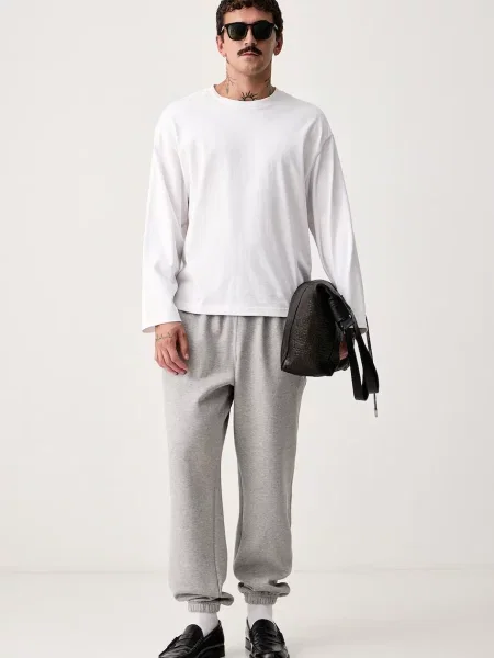 Adidas Originals спортен панталон мъжки с Trefoil Essentials сиво