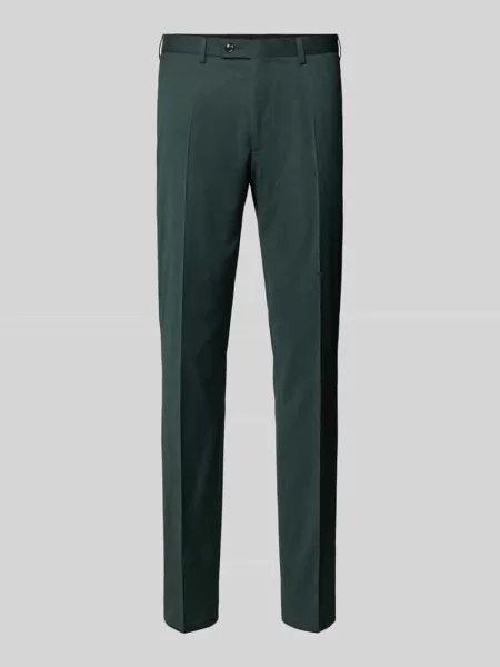 Spodnie garniturowe o kroju slim fit z kantami model Move Apollo' Digel zielone