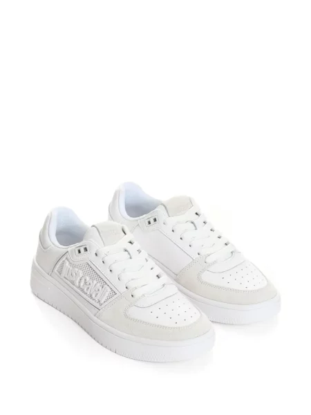 Sneakerși Just Cavalli cu autograf alb