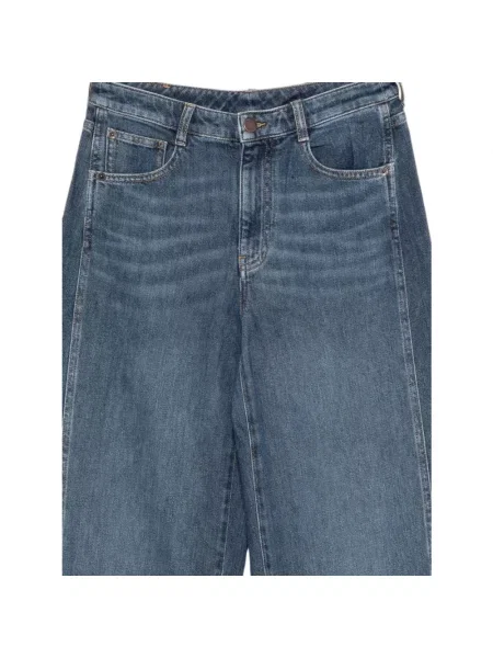 Szerokie jeansy Emporio Armani niebieskie
