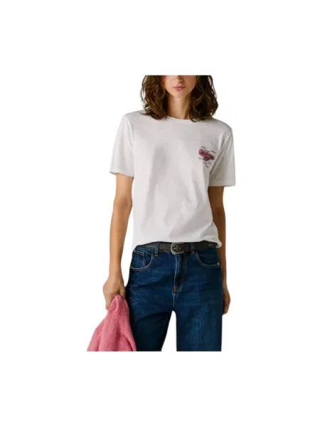 Krótka koszulka Pepe Jeans biała