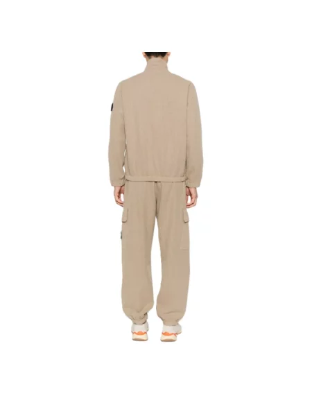 Kurtka koszulowa Stone Island wełniana z kamieniami brązowa