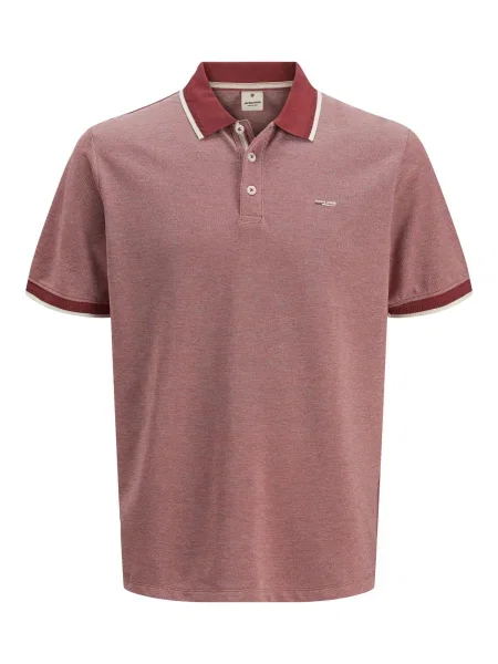 JACK & JONES Tricou JPRBLualves roşu închis alb